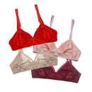 Kit Com 5 Sutiã Reforçado Com Lycra Renda E Malha