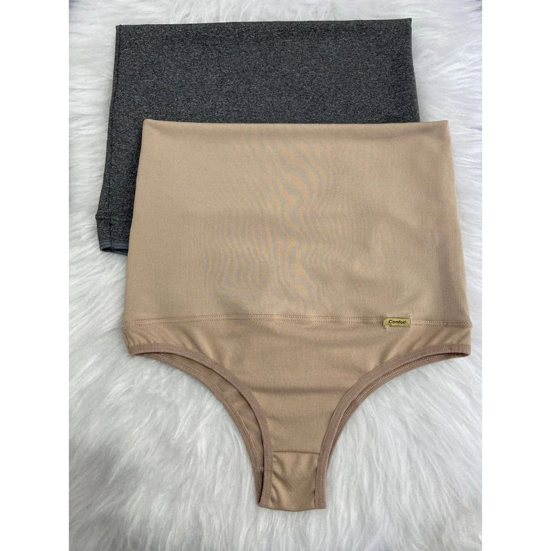 Cinta Muito Alta Aperta Barriga Modeladora Pós Parto - Cris